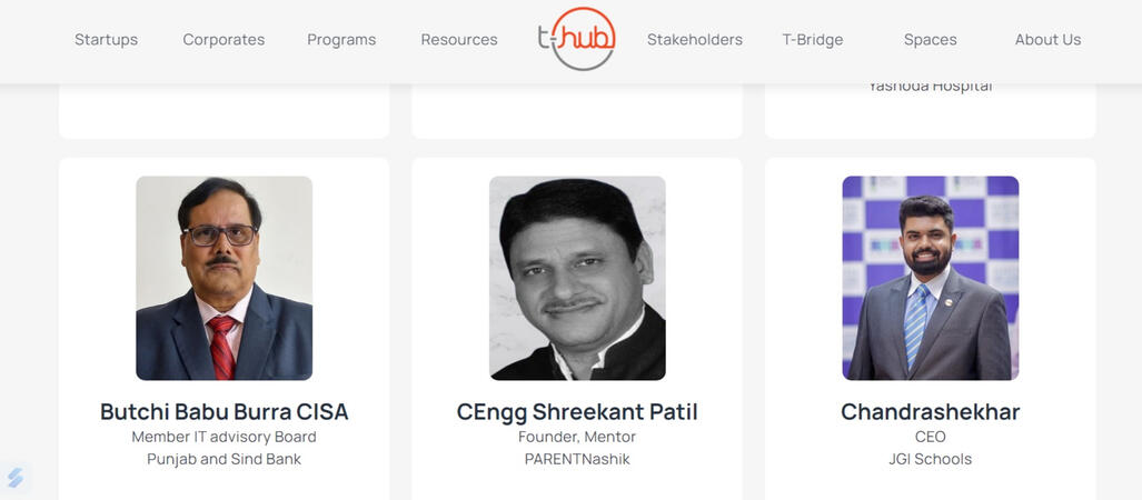 T-Hub Shreekant Patil Startup India Mentor at T-Hub Incubation Center, Telangana