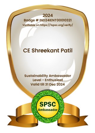 Sustainability Ambassador for UN SDG Shreekant Patil - Sustainability Ambassador for UN SDG