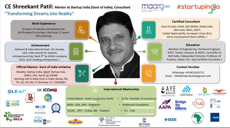 Shreekant Patil - Leadership Startup, MSME Exports Shreekant Patil - Leadership Startup, MSME Exports