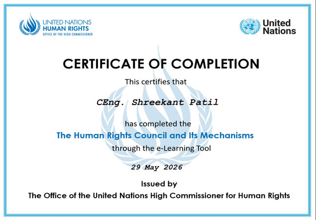 UNHRC Shreekant Patil - United Nations Human Rights Council