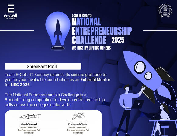 IIT Bombay NEC 2025 Shreekant Patil - NEC 2025 Mentor